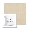 Picture of Canvas Flax | Set of 2 | 18" Sunbrella Boxed Square Outdoor Throw Pillows with Premium Inserts