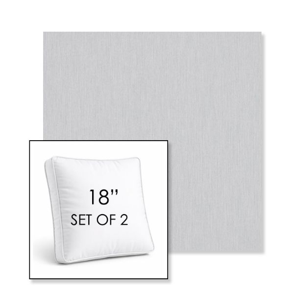 Picture of Canvas Marble | Set of 2 | 18" Sunbrella Boxed Square Outdoor Throw Pillows with Premium Inserts