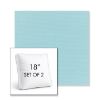 Picture of Canvas Mineral Blue | Set of 2 | 18" Sunbrella Boxed Square Outdoor Throw Pillows with Premium Inserts