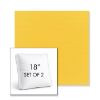 Picture of Canvas Sunflower Yellow | Set of 2 | 18" Sunbrella Boxed Square Outdoor Throw Pillows with Premium Inserts