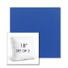 Picture of Canvas True Blue | Set of 2 | 18" Sunbrella Boxed Square Outdoor Throw Pillows with Premium Inserts