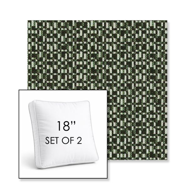 Picture of Carat Agate | Set of 2 | 18" Sunbrella Boxed Square Outdoor Throw Pillows with Premium Inserts