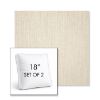 Picture of Cast Pumice | Set of 2 | 18" Sunbrella Boxed Square Outdoor Throw Pillows with Premium Inserts