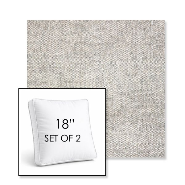 Picture of Chartres Silk | Set of 2 | 18" Sunbrella Boxed Square Outdoor Throw Pillows with Premium Inserts