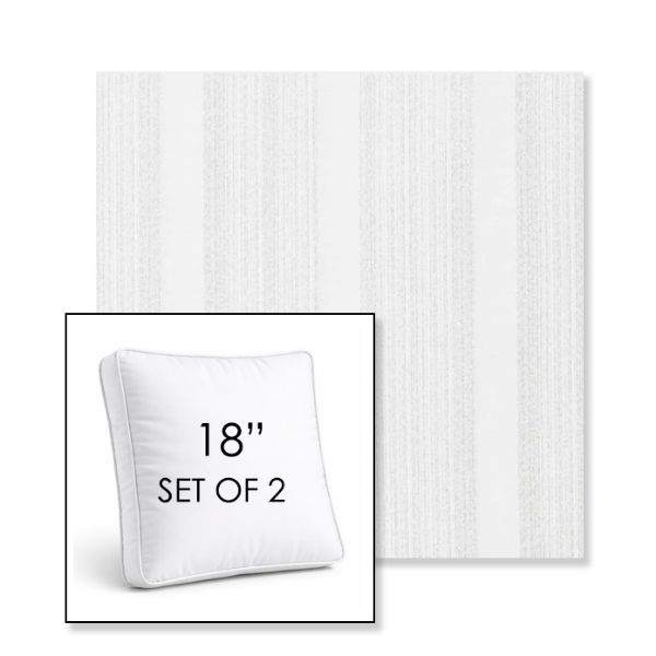 Picture of Compose Linen | Set of 2 | 18" Sunbrella Boxed Square Outdoor Throw Pillows with Premium Inserts