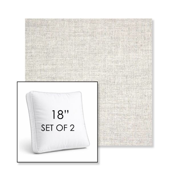 Picture of Crush Cloud | Set of 2 | 18" Sunbrella Boxed Square Outdoor Throw Pillows with Premium Inserts