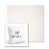 Picture of Crush Snow | Set of 2 | 18" Sunbrella Boxed Square Outdoor Throw Pillows with Premium Inserts