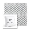 Picture of Detail Denim | Set of 2 | 18" Sunbrella Boxed Square Outdoor Throw Pillows with Premium Inserts