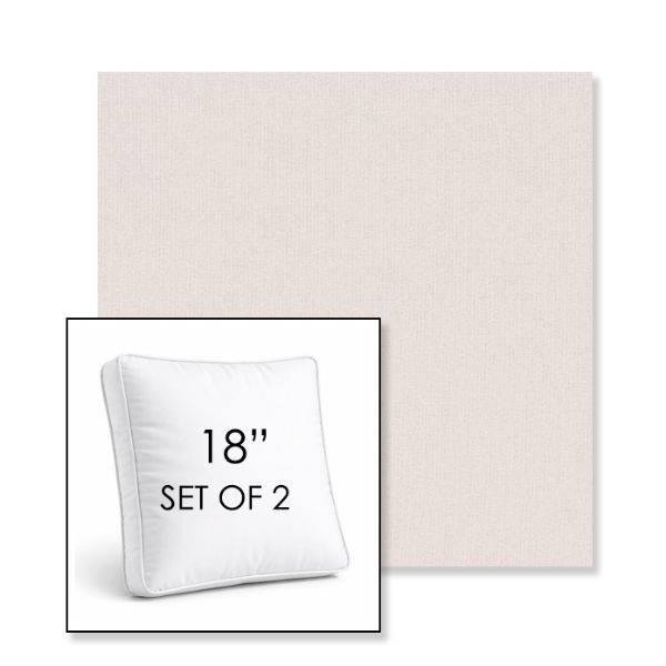 Picture of Dither Snow | Set of 2 | 18" Sunbrella Boxed Square Outdoor Throw Pillows with Premium Inserts