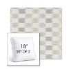 Picture of Dream Dune | Set of 2 | 18" Sunbrella Boxed Square Outdoor Throw Pillows with Premium Inserts