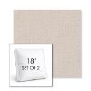 Picture of Dumont Cream | Set of 2 | 18" Sunbrella Boxed Square Outdoor Throw Pillows with Premium Inserts