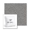 Picture of Dumont Slate | Set of 2 | 18" Sunbrella Boxed Square Outdoor Throw Pillows with Premium Inserts