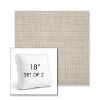 Picture of Echo Ash | Set of 2 | 18" Sunbrella Boxed Square Outdoor Throw Pillows with Premium Inserts