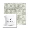 Picture of Etna Juniper | Set of 2 | 18" Sunbrella Boxed Square Outdoor Throw Pillows with Premium Inserts
