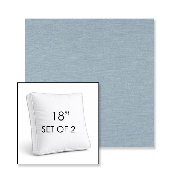 Picture of Exhale Dewdrop | Set of 2 | 18" Sunbrella Boxed Square Outdoor Throw Pillows with Premium Inserts