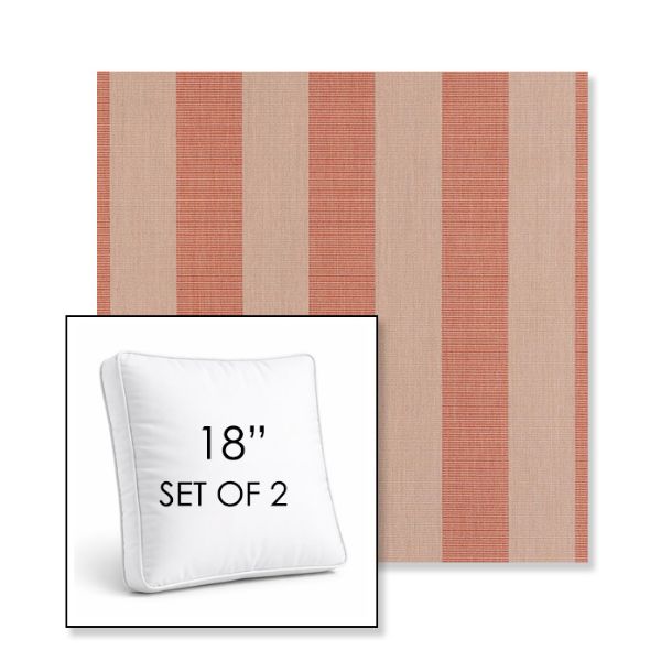 Picture of Expressive Blush | Set of 2 | 18" Sunbrella Boxed Square Outdoor Throw Pillows with Premium Inserts