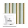 Picture of Gateway Aloe | Set of 2 | 18" Sunbrella Boxed Square Outdoor Throw Pillows with Premium Inserts