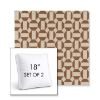 Picture of Hoopla Cold Brew | Set of 2 | 18" Sunbrella Boxed Square Outdoor Throw Pillows with Premium Inserts