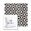 Picture of Hoopla Panda | Set of 2 | 18" Sunbrella Boxed Square Outdoor Throw Pillows with Premium Inserts