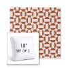 Picture of Hoopla Tobiko | Set of 2 | 18" Sunbrella Boxed Square Outdoor Throw Pillows with Premium Inserts