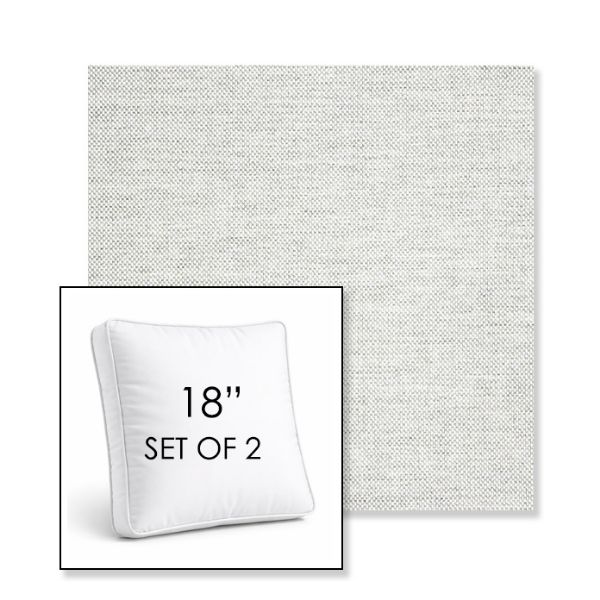 Picture of Idol Cloud | Set of 2 | 18" Sunbrella Boxed Square Outdoor Throw Pillows with Premium Inserts