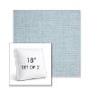 Picture of Idol Frost | Set of 2 | 18" Sunbrella Boxed Square Outdoor Throw Pillows with Premium Inserts