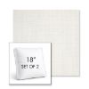 Picture of Idol Snow | Set of 2 | 18" Sunbrella Boxed Square Outdoor Throw Pillows with Premium Inserts