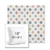 Picture of Infused Gem | Set of 2 | 18" Sunbrella Boxed Square Outdoor Throw Pillows with Premium Inserts
