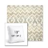 Picture of Inga Marble | Set of 2 | 18" Sunbrella Boxed Square Outdoor Throw Pillows with Premium Inserts