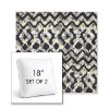 Picture of Inga Midnight | Set of 2 | 18" Sunbrella Boxed Square Outdoor Throw Pillows with Premium Inserts