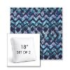 Picture of Inga Waterscape | Set of 2 | 18" Sunbrella Boxed Square Outdoor Throw Pillows with Premium Inserts