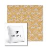 Picture of Jaipur Frame Honey | Set of 2 | 18" Sunbrella Boxed Square Outdoor Throw Pillows with Premium Inserts