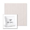 Picture of Kaia Linen | Set of 2 | 18" Sunbrella Boxed Square Outdoor Throw Pillows with Premium Inserts
