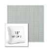 Picture of Kaia Mist | Set of 2 | 18" Sunbrella Boxed Square Outdoor Throw Pillows with Premium Inserts