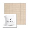 Picture of Kaia Wheat | Set of 2 | 18" Sunbrella Boxed Square Outdoor Throw Pillows with Premium Inserts
