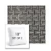 Picture of Key Figure Onyx | Set of 2 | 18" Sunbrella Boxed Square Outdoor Throw Pillows with Premium Inserts