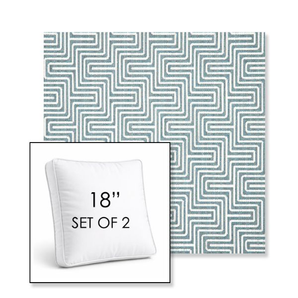Picture of Key Figure Twilight | Set of 2 | 18" Sunbrella Boxed Square Outdoor Throw Pillows with Premium Inserts
