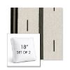 Picture of Khaima Fonio | Set of 2 | 18" Sunbrella Boxed Square Outdoor Throw Pillows with Premium Inserts