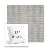 Picture of Kudos Ash | Set of 2 | 18" Sunbrella Boxed Square Outdoor Throw Pillows with Premium Inserts