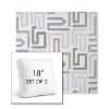 Picture of Labyrinth Cloud | Set of 2 | 18" Sunbrella Boxed Square Outdoor Throw Pillows with Premium Inserts