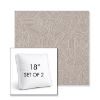 Picture of Leaf Structure Sand | Set of 2 | 18" Sunbrella Boxed Square Outdoor Throw Pillows with Premium Inserts