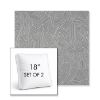 Picture of Leaf Structure Slate | Set of 2 | 18" Sunbrella Boxed Square Outdoor Throw Pillows with Premium Inserts