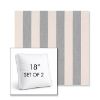 Picture of Leisure Denim | Set of 2 | 18" Sunbrella Boxed Square Outdoor Throw Pillows with Premium Inserts