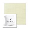Picture of Linen Natural | Set of 2 | 18" Sunbrella Boxed Square Outdoor Throw Pillows with Premium Inserts
