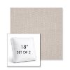 Picture of Linville Parchment | Set of 2 | 18" Sunbrella Boxed Square Outdoor Throw Pillows with Premium Inserts