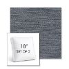 Picture of Litchfield Denim | Set of 2 | 18" Sunbrella Boxed Square Outdoor Throw Pillows with Premium Inserts