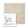 Picture of Litchfield Sand | Set of 2 | 18" Sunbrella Boxed Square Outdoor Throw Pillows with Premium Inserts