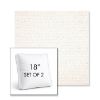 Picture of Litchfield Snow | Set of 2 | 18" Sunbrella Boxed Square Outdoor Throw Pillows with Premium Inserts
