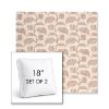 Picture of Lola Clay | Set of 2 | 18" Sunbrella Boxed Square Outdoor Throw Pillows with Premium Inserts