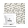 Picture of Lola Juniper | Set of 2 | 18" Sunbrella Boxed Square Outdoor Throw Pillows with Premium Inserts